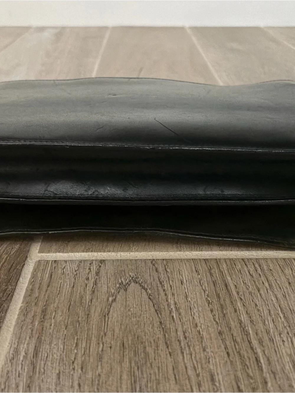 Coach Vintage Black Leather “Bridle Attaché” Executive Clutch with Gold Lock